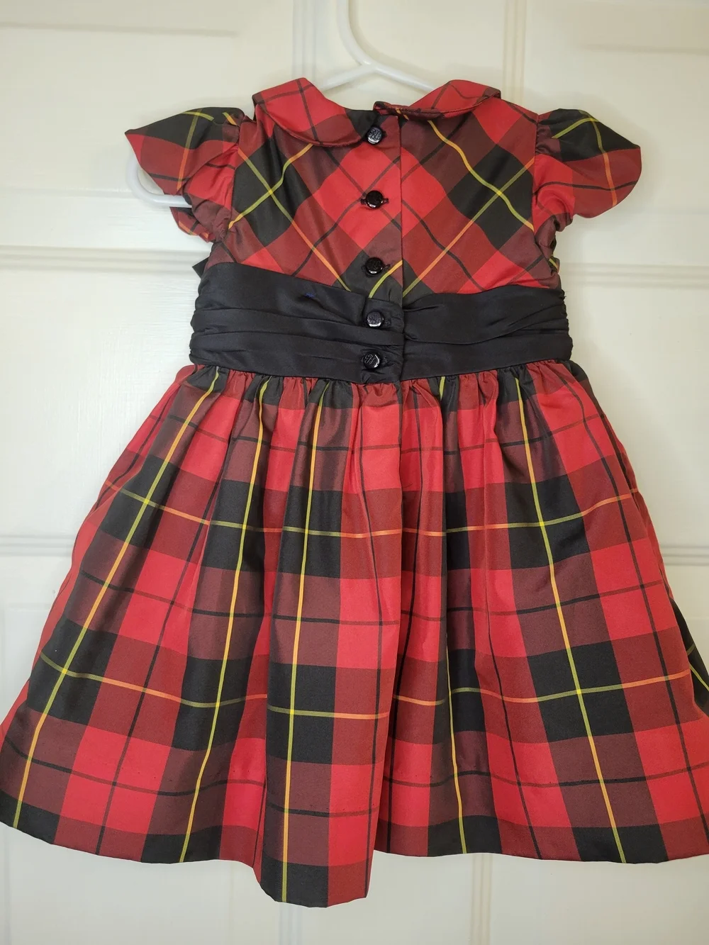 Ralph Lauren Red Plaid Dress with Black Sash